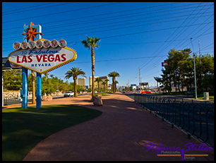 Las Vegas Sign am frühen Morgen