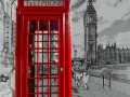 Telefonzelle vor Elisabeth Tower