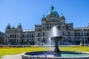 Springbrunnen vor Legislative Assembly of British Columbia