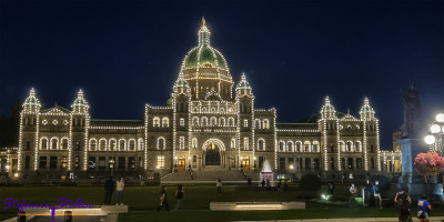 Legislative Assembly of British Columbia by night