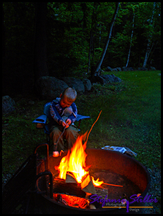 Campfire am Abend