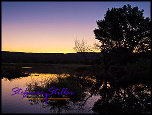Sunset über Wide Hollow Reservoir