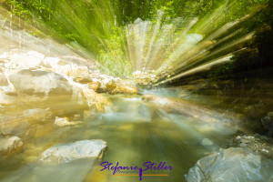 Zoomed long exposure of a stream