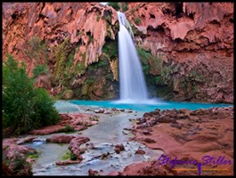 Havasu Falls von unten Havasu Falls von unten